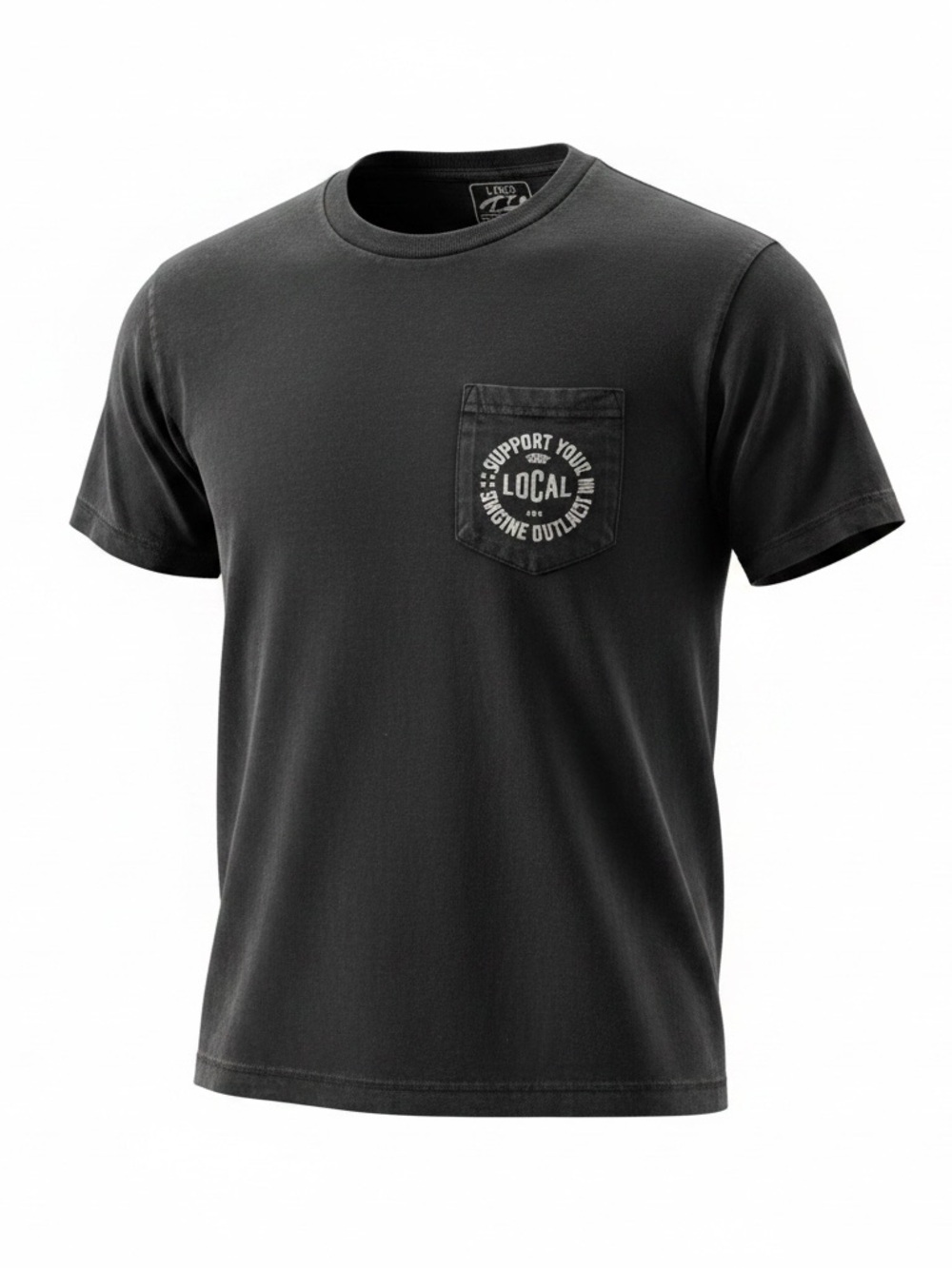 Lrg Black Crewneck Pocket Tee with Chest Logo